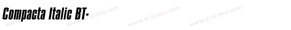 Compacta Italic BT字体转换